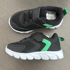 Kids Black and Green Sneakers